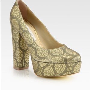 Stella McCartney Brocade Platform Pumps Size 40